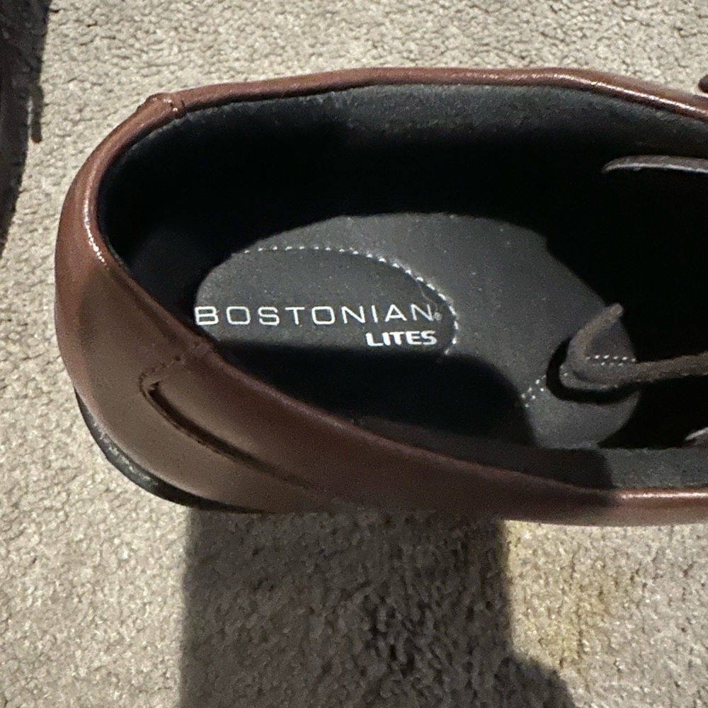 Bostonian Lites Kopper Max 26025887 Mens Brown Leather Apron Toe Oxford Size 10M - Picture 2 of 12